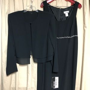 Vintage NWT After Dark Black Formal Long Dress 16W